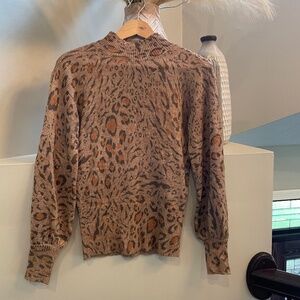 White House Black Market Leopard Sweater